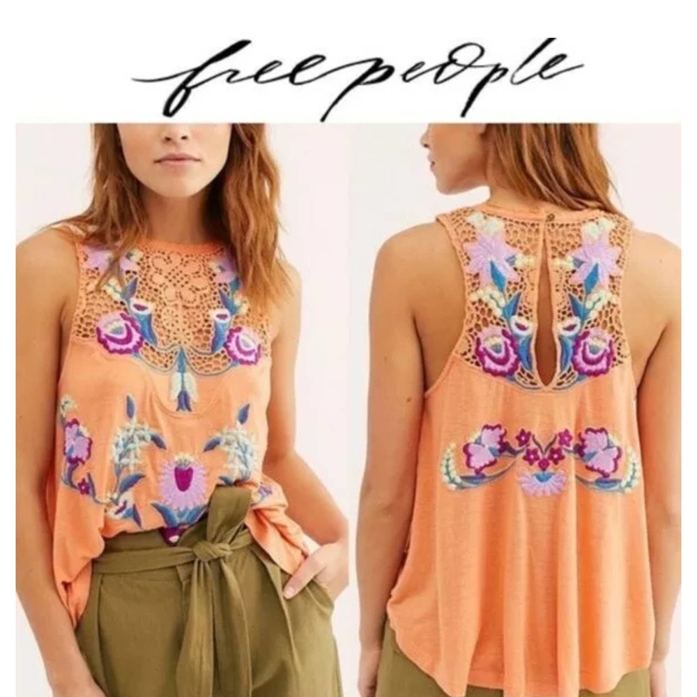 NWT Free People Flower Power Sleeveless Sz S